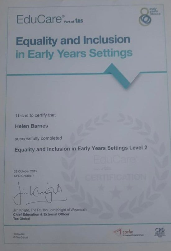 Certificate in Equality and Inclusion